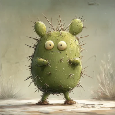 Cranky Cactus Character