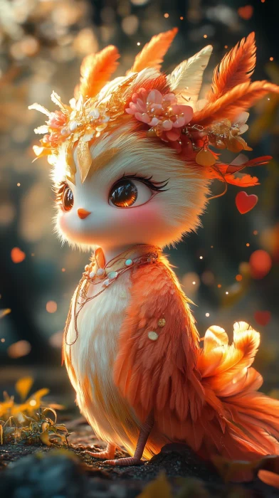 Chibi Phoenix in Dreamy Scene