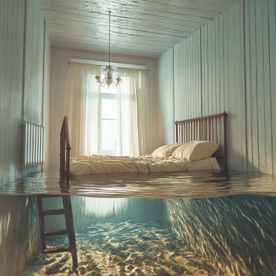 Submerged Cozy Vintage Room