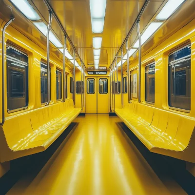 Yellow Subway Car Interior