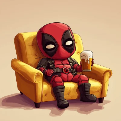 Chubby Deadpool Chibi