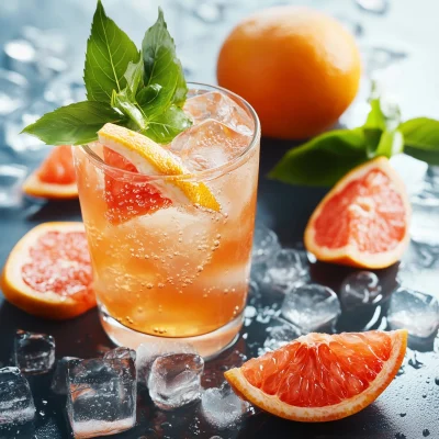 Grapefruit Iced Tea Background