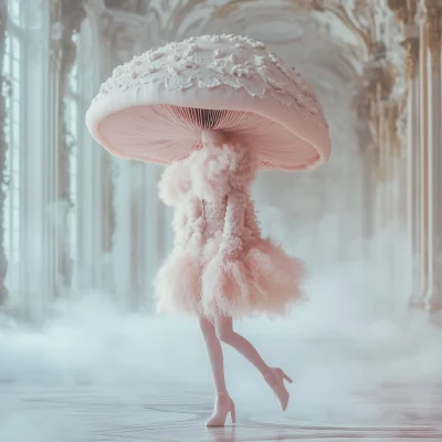 Elegant Humanoid Mushroom Model