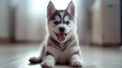 Happy Siberian Husky Puppy