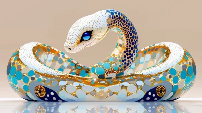 Vibrant White Snake