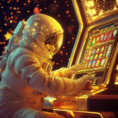 Astronaut Playing Slots