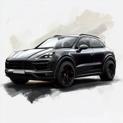 Pop Culture Black Porsche Cayenne Overlander