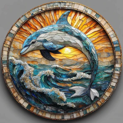 Lively Dolphin Mosaic