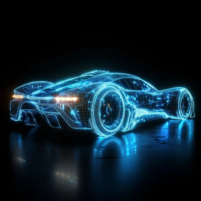 Futuristic Electric Sports Car