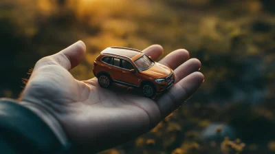 Miniature BMW in Hand