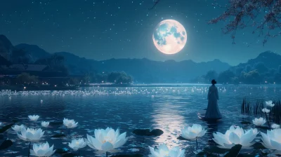 Moonlit Lake in Song Dynasty