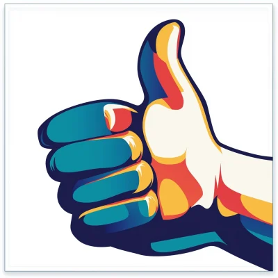 Colorful Thumbs Up Illustration