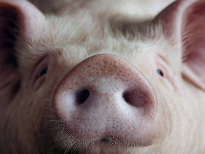 Close Up of a Pig Nose