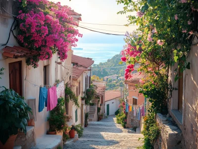 Mediterranean Village Panorama