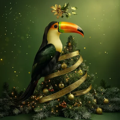 Christmas Card with Toucan