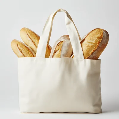 Tote Bag with Bread Bags