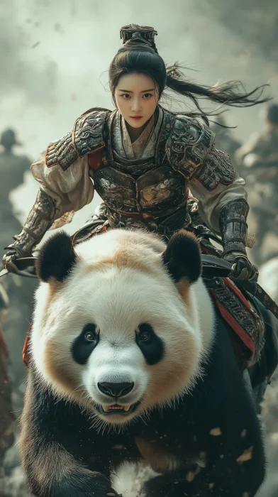 Warrior on a Panda