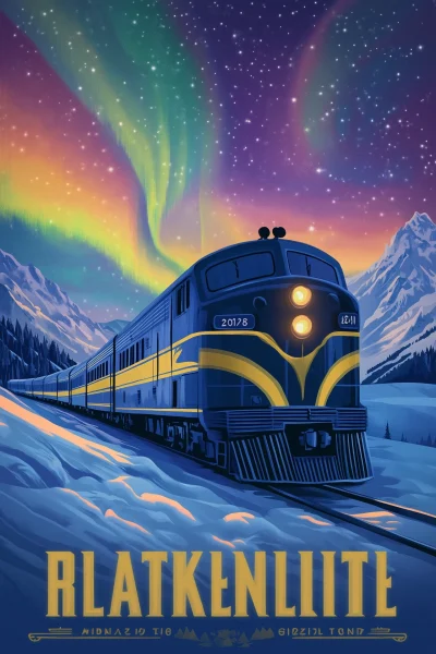 Alaska Railway Night