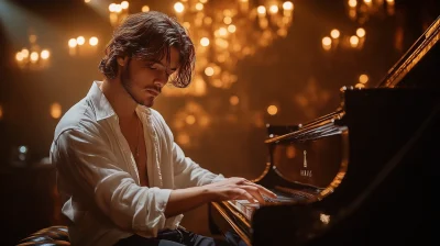 Young Man Playing Piano