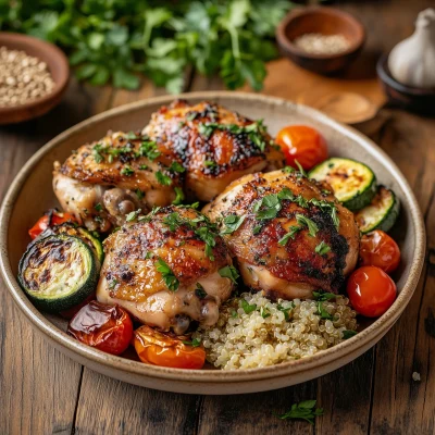 Mediterranean Roasted Chicken Platter