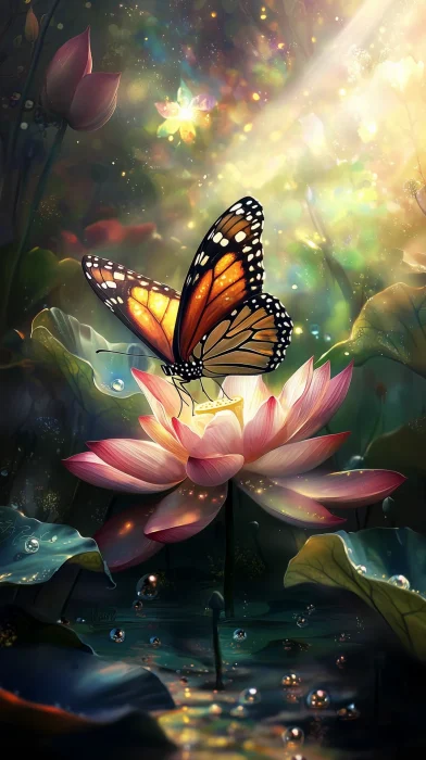 Butterfly on Lotus