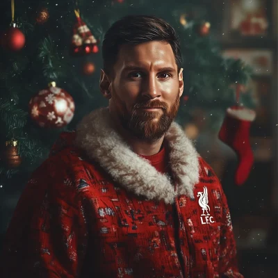 Lionel Messi in Christmas Spirit