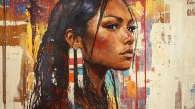 Abstract American Indian Woman