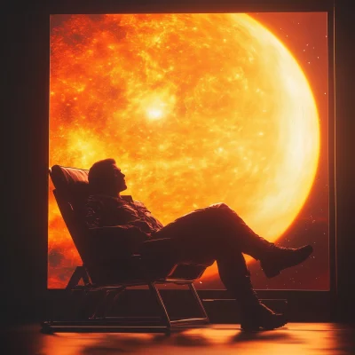 Illusive Man Overlooking a Sun