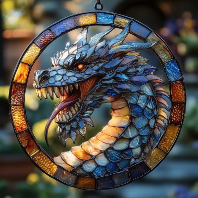 Vibrant Dragon Sun Catcher