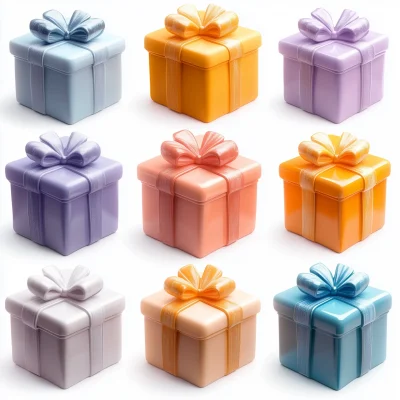 Colorful 3D Gift Boxes