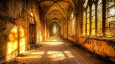 Abandoned Church Hallway