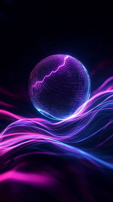 Neon Sphere Wallpaper