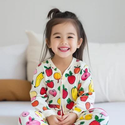 Colorful Fruit Print Pajamas