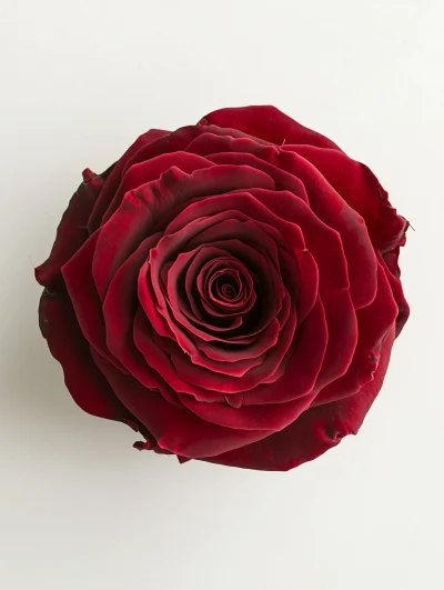 Red Rose on White Background