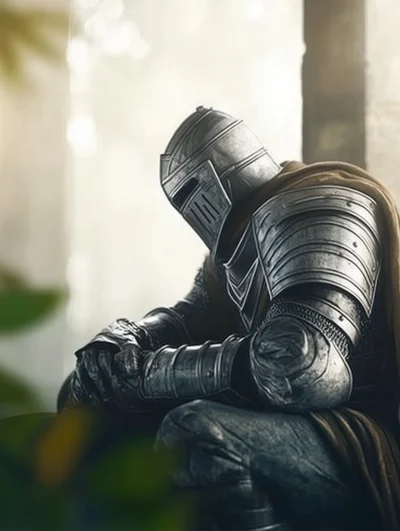 Armored Knight Pondering Victory