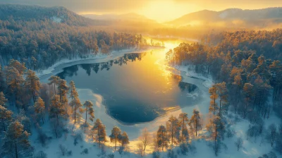 Frozen Lake Panorama