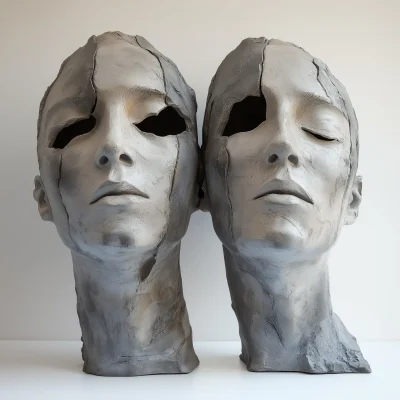 Missing Eyes Sculpture Busts