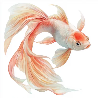 Graceful Goldfish in Watercolor