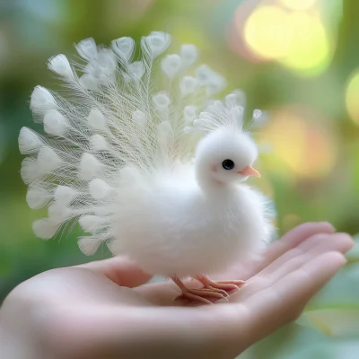 Adorable White Peacock