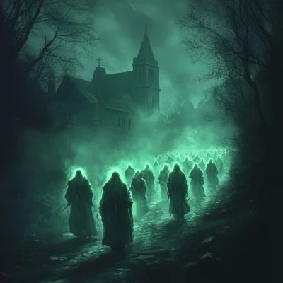 Eerie Ghostly Procession