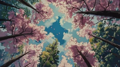 Cherry Blossom Forest