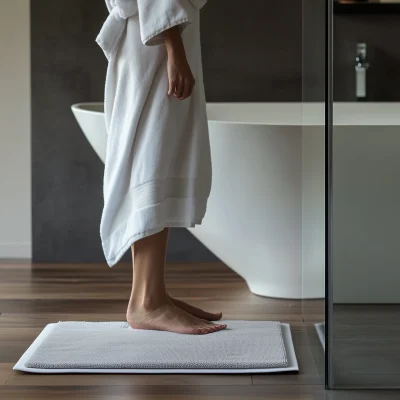 Soft Gray Bathroom Mat