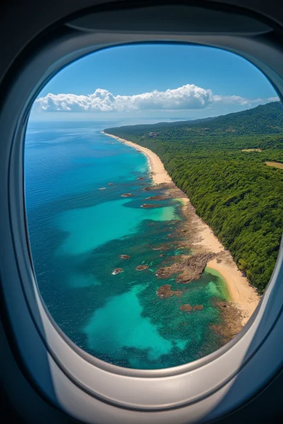 Bird’s Eye View of a Tropical Beach