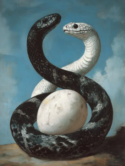 Intertwined Serpents and Egg