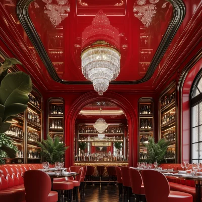 Luxurious Red Ceiling