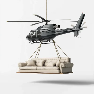 Helicopters Transporting Couch