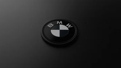 Black and White BMW Logo