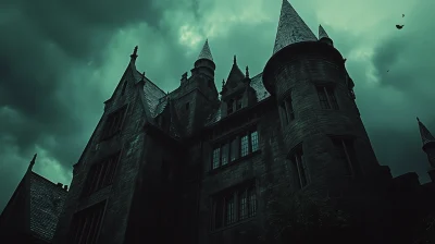 Hogwarts Castle Under Stormy Skies