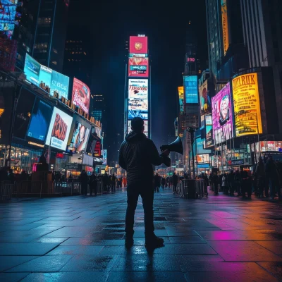 Man in Times Square