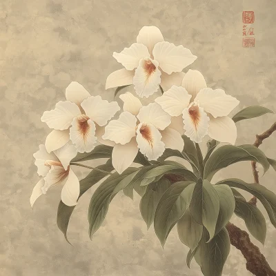 Meticulous Orchid Painting